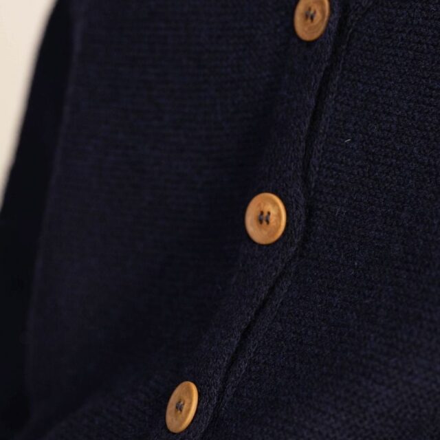 1083 - CARDIGAN 618 VOLONTAIRE laine recyclee bleu Femme