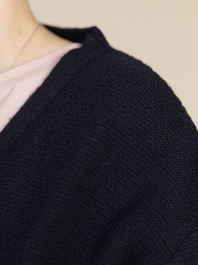 1083 - CARDIGAN 618 VOLONTAIRE laine recyclee bleu Femme