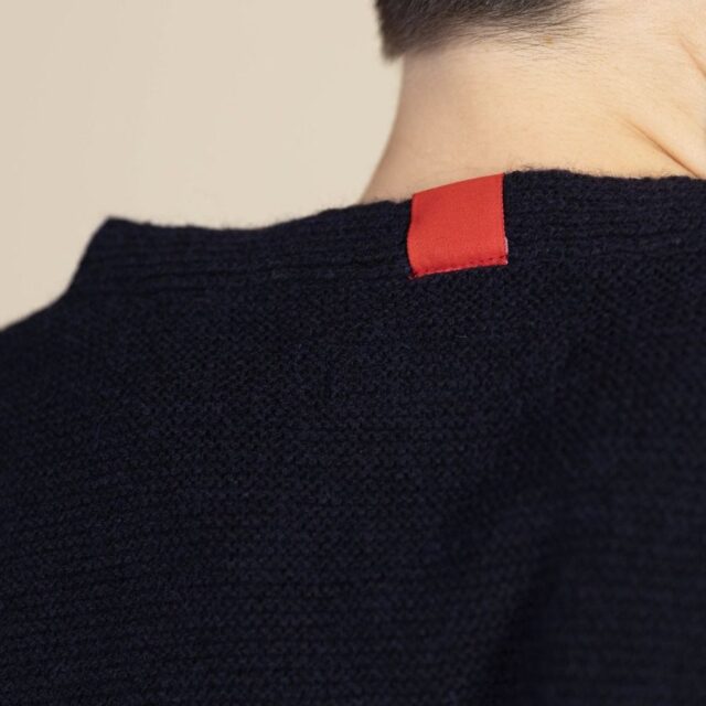 1083 - CARDIGAN 618 VOLONTAIRE laine recyclee bleu Femme