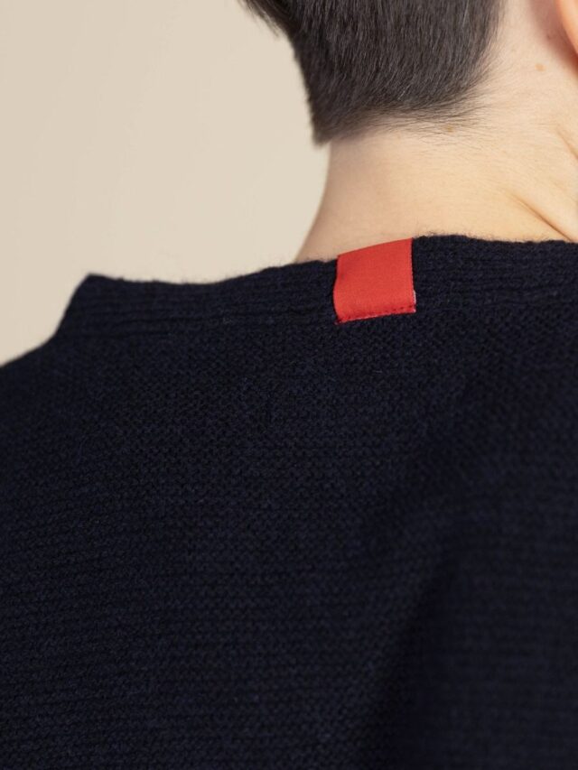 1083 - CARDIGAN 618 VOLONTAIRE laine recyclee bleu Femme