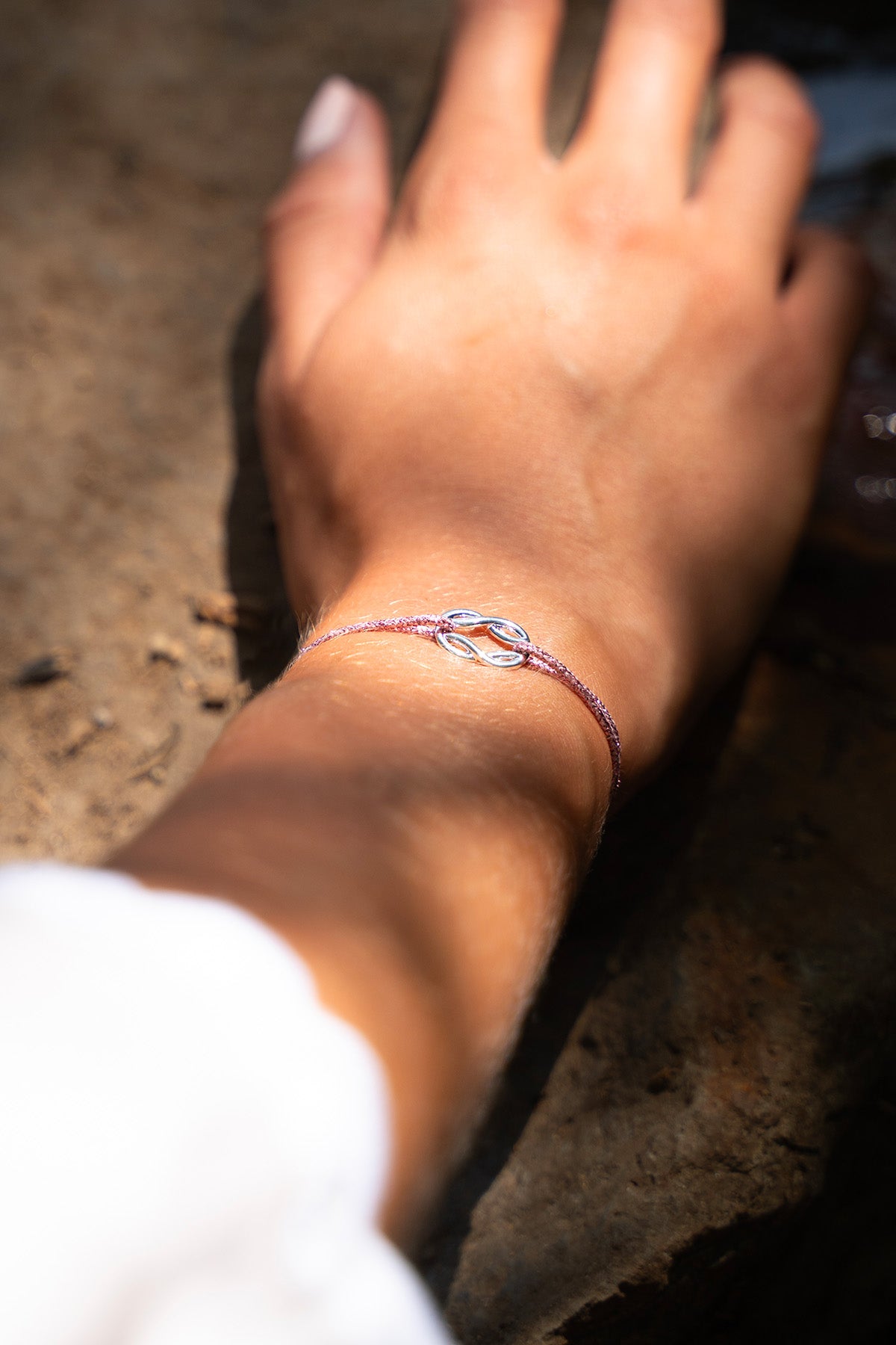 Le Vent à la Française - Bracelet Femme Nœud 16mm Plaqué Argent - Modèle : Adra - Le Vent à la Française