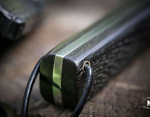 Couteaux Morta - Couteau fixe Brut de forge compact Sans Ivoire Sans Liseré Bleu Sans fourreau en cuir