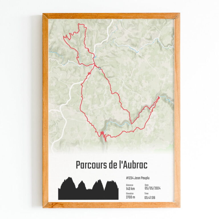 The Post Trace - La Lozérienne - Parcours de l'Aubrac - Affiche Cyclisme