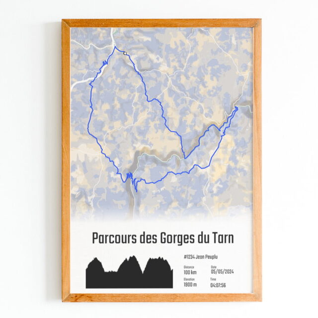 The Post Trace - La Lozérienne – Parcours des Gorges du Tarn – Affiche Cyclisme