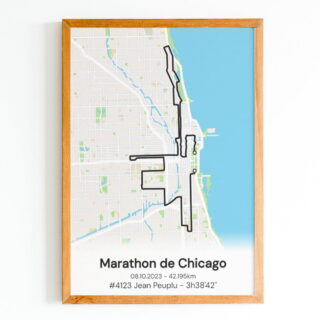 Affiche Marathon de Chicago par la marque The Post Trace The Post Trace - Affiche Marathon de Chicago
