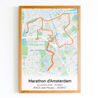 Affiche Marathon d’Amsterdam par la marque The Post Trace The Post Trace - Affiche Marathon d’Amsterdam