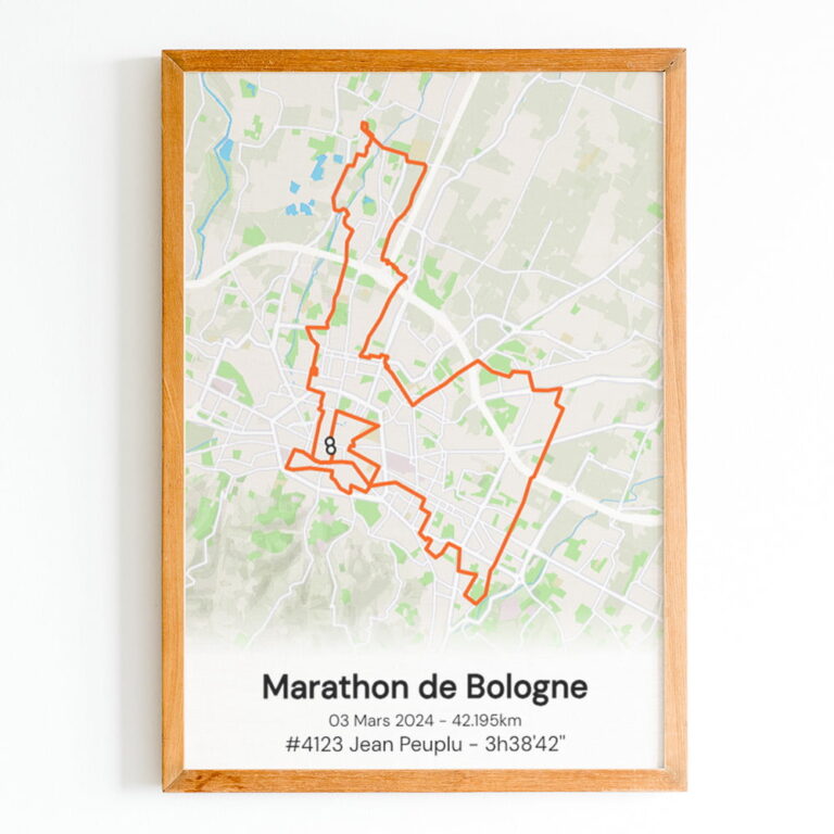 Marathon de Blogne Affiche 1 The Post Trace - Affiche Marathon de Bologne