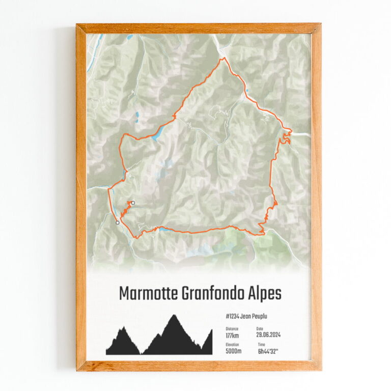 The Post Trace - Affiche Cyclisme - La Marmotte Granfondo Alpes