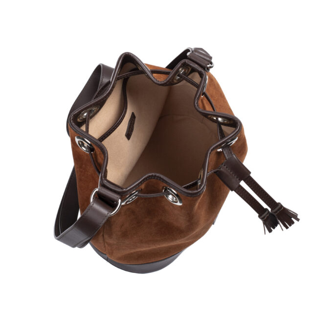 Daguet - Sac Agathe - Marron - Velours marron