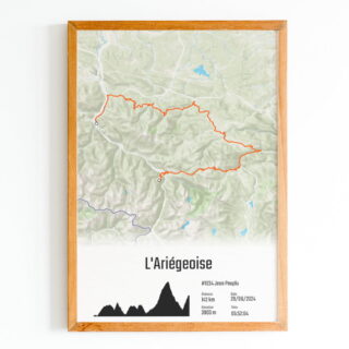 L’Ariégeoise – Affiche Cyclisme par la marque The Post Trace The Post Trace - L’Ariégeoise – Affiche Cyclisme