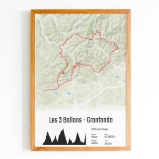 The Post Trace - Les 3 Ballons – Granfondo – Affiche Cyclisme