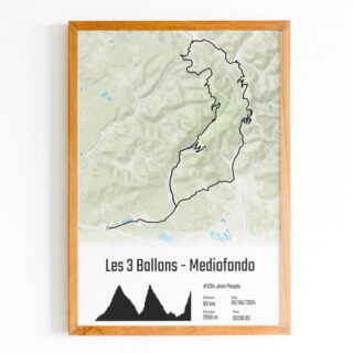 The Post Trace - Les 3 Ballons – Mediofondo – Affiche Cyclisme