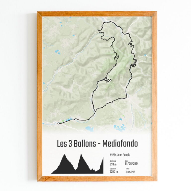The Post Trace - Les 3 Ballons - Mediofondo - Affiche Cyclisme