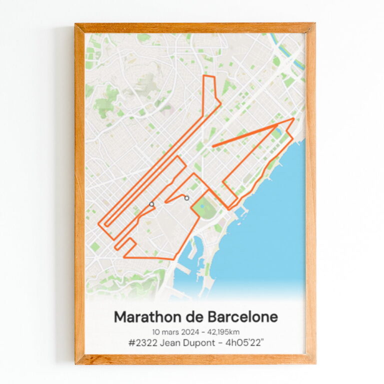 The Post Trace - Affiche Marathon de Barcelone