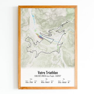 The Post Trace - Affiche Triathlon Personnalisée