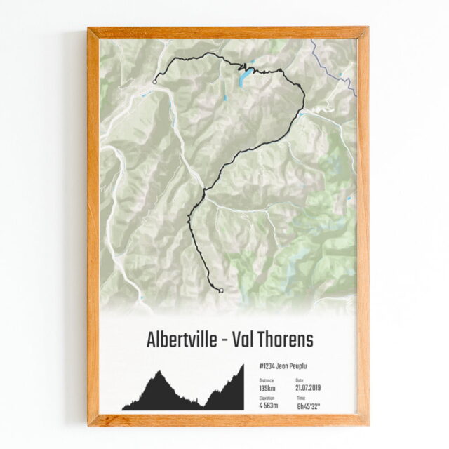 The Post Trace - Affiche Cyclisme – Albertville – Val Thorens