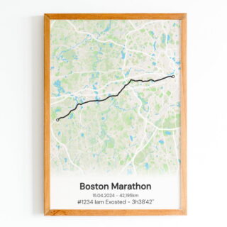 The Post Trace - Affiche Marathon de Boston