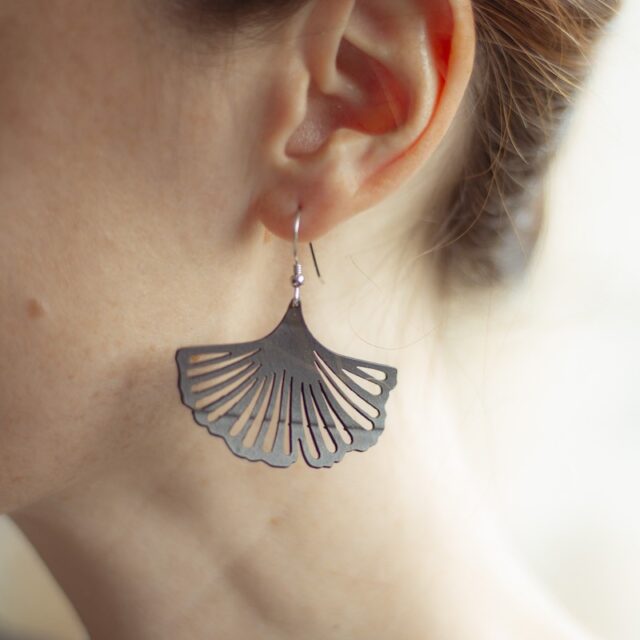 Saint-Lazare - Boucles d'oreilles gingko