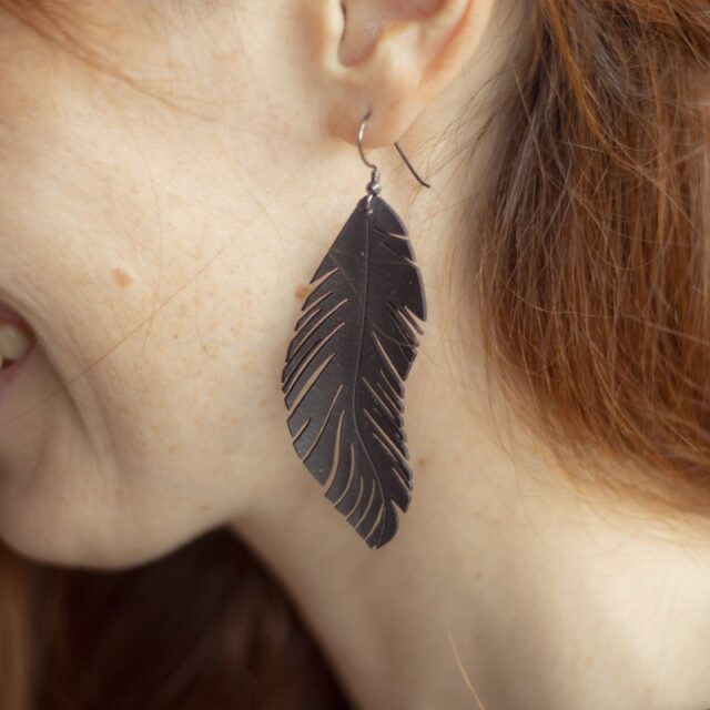 Saint-Lazare - Boucles d'oreilles plumes