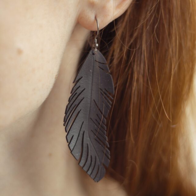 Saint-Lazare - Boucles d'oreilles plumes