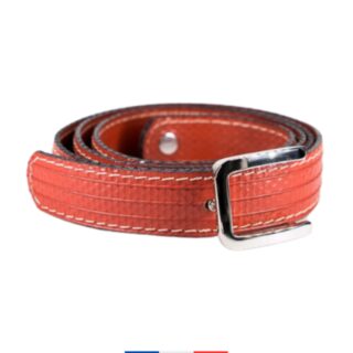 SAINT LAZARE - Ceinture boucle amovible rouge brique