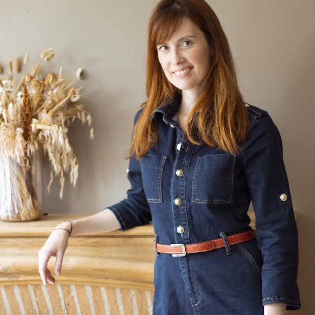 Saint-Lazare - Ceinture boucle amovible rouge brique