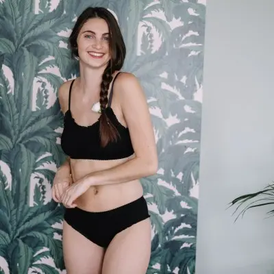 Matins d'Avril - Culotte CLAUDINE coton bio NOIR