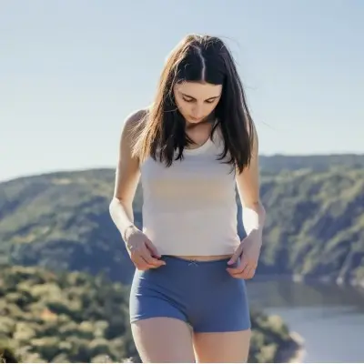 Matins d’avril - Shorty JEANNE coton bio Bleu Minéral