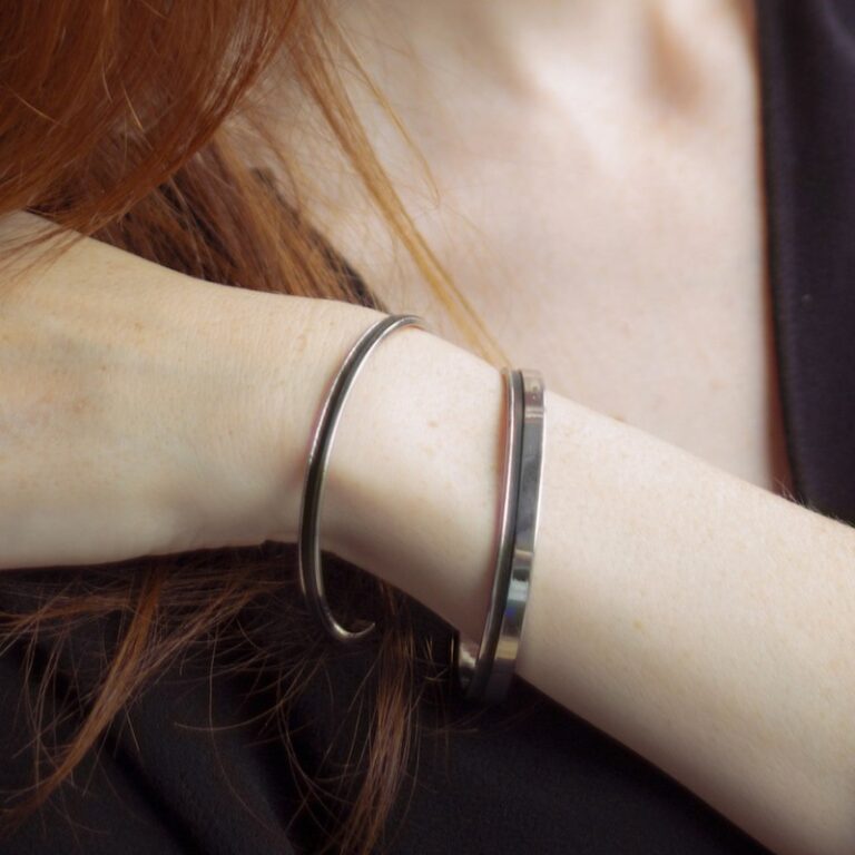 Saint-Lazare - Bracelet jonc argenté
