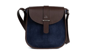 Daguet - Sac Agnès  Marron  Velours bleu nuit