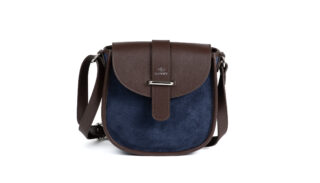 Daguet - Sac Petit Agnès  Marron  Velours bleu nuit