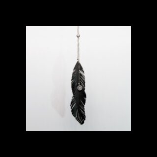 SAINT LAZARE - Sautoir plumes argent