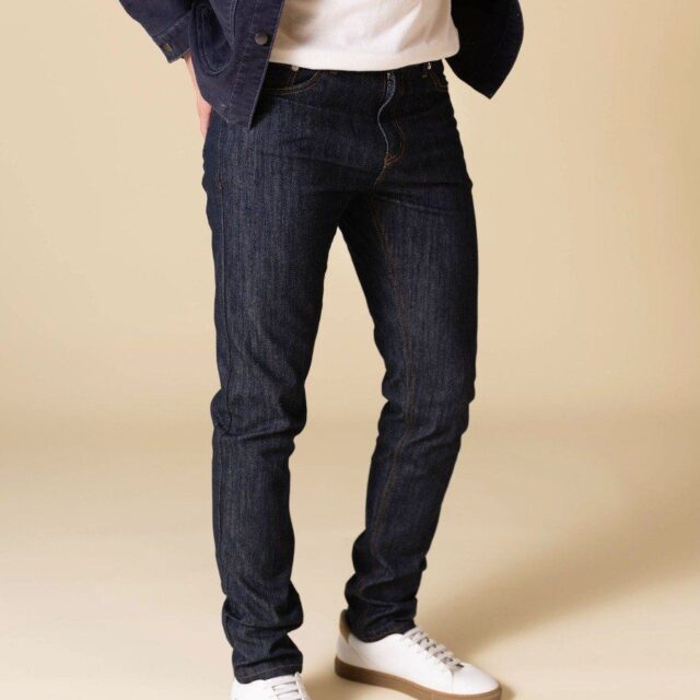 1083 - JEANS SLIM 104N FUSELE bleu coton bio filidenim flex Homme