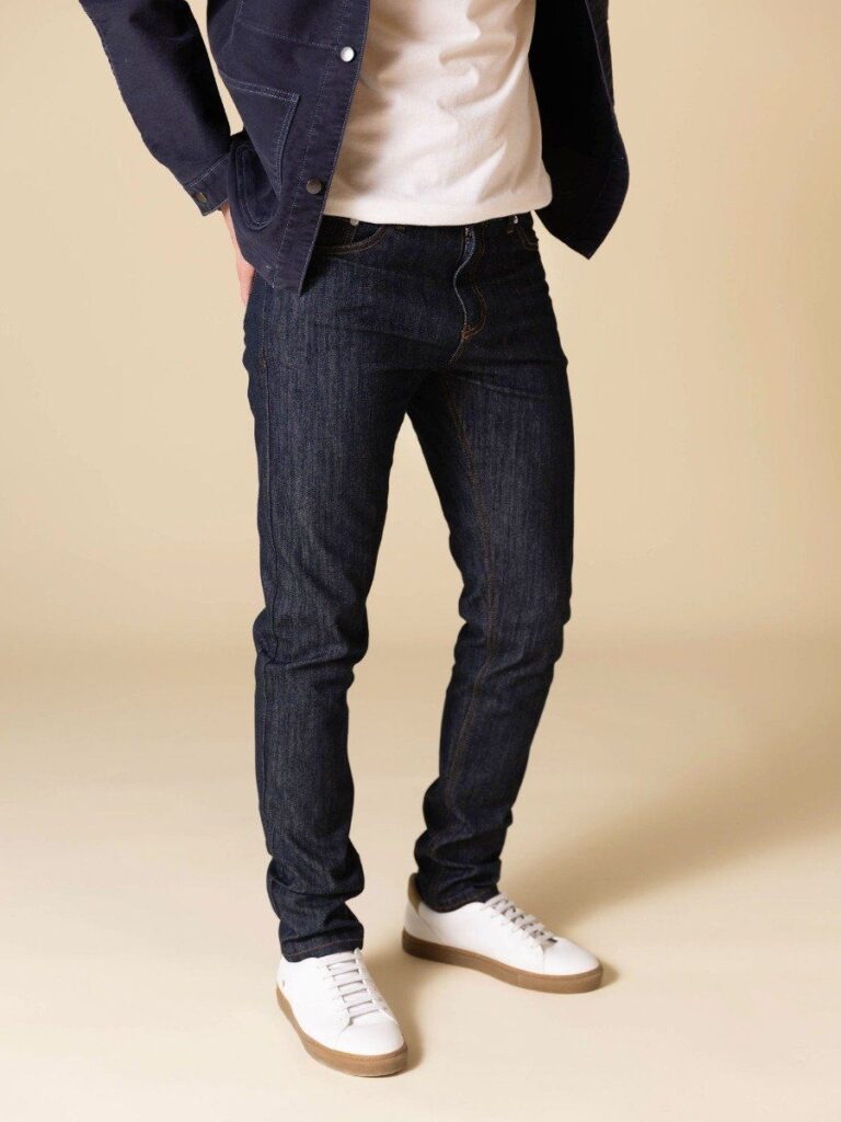 1083 - JEANS SLIM 104N FUSELE bleu coton bio filidenim flex Homme