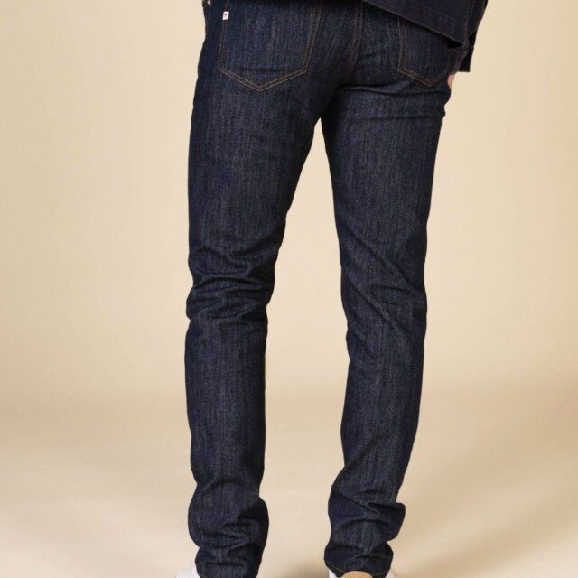 1083 - JEANS SLIM 104N FUSELE bleu coton bio filidenim flex Homme