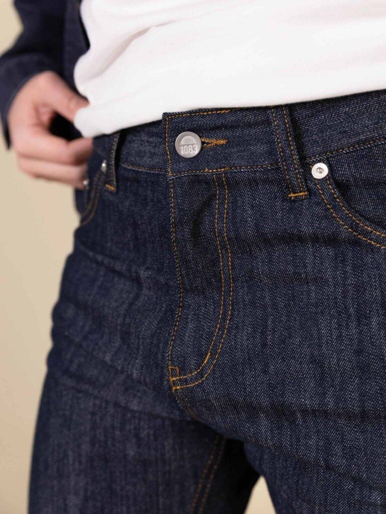 1083 - JEANS SLIM 104N FUSELE bleu coton bio filidenim flex Homme