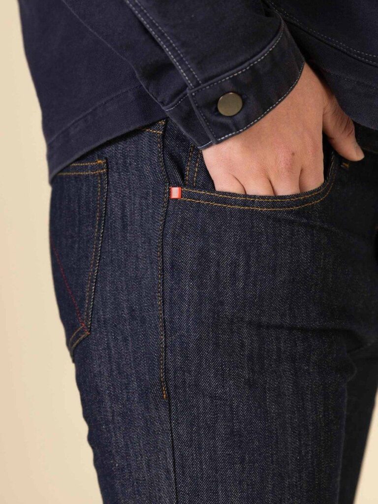 1083 - JEANS SLIM 104N FUSELE bleu coton bio filidenim flex Homme