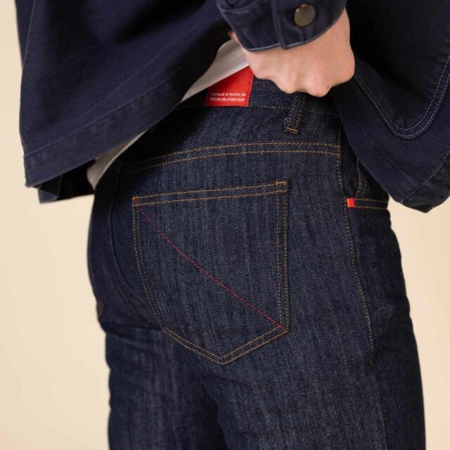 1083 - JEANS SLIM 104N FUSELE bleu coton bio filidenim flex Homme