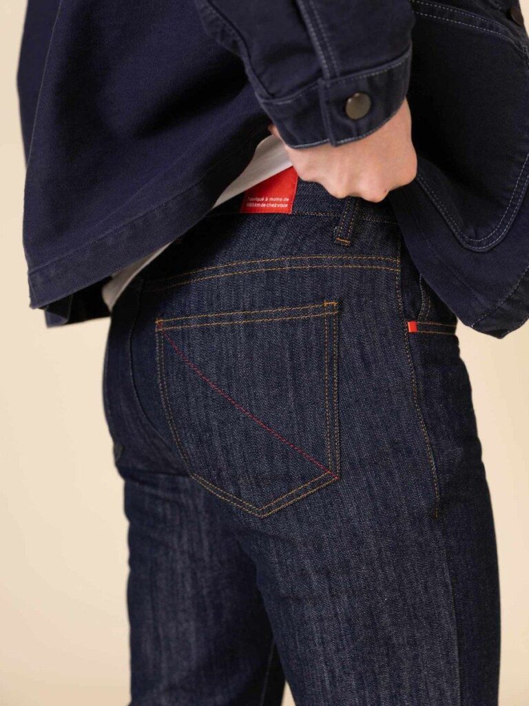 1083 - JEANS SLIM 104N FUSELE bleu coton bio filidenim flex Homme