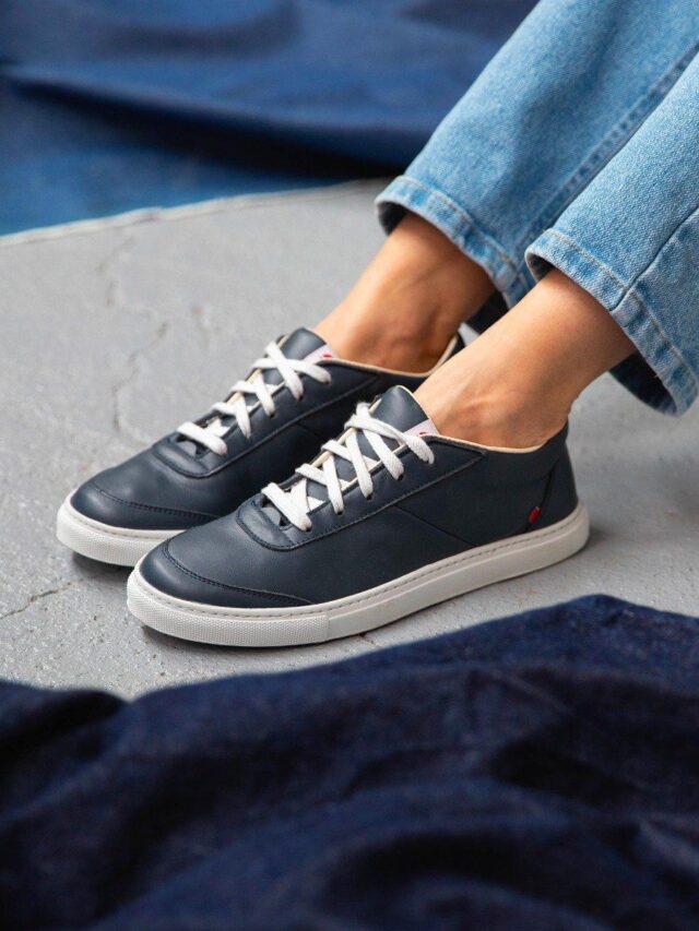 1083 - SNEAKERS 902 cuir bleu minéral Unisexe