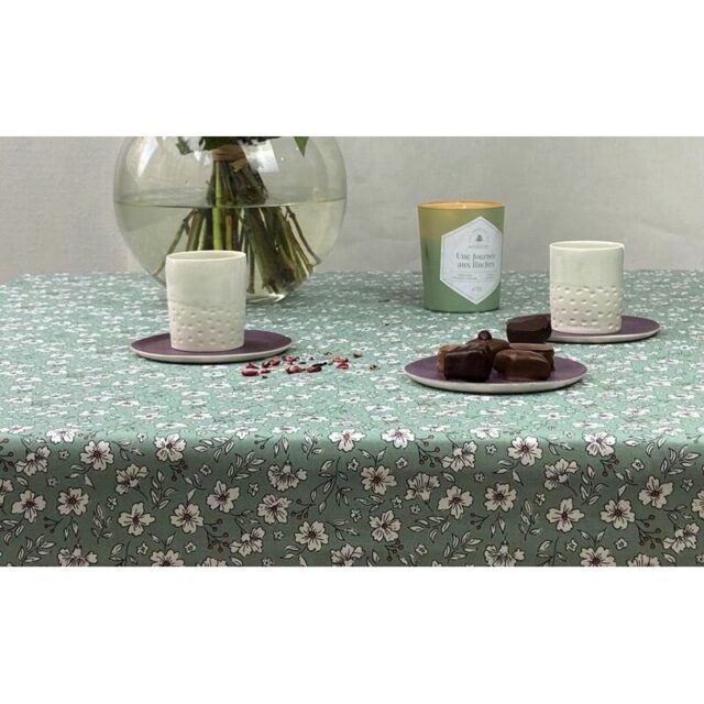 Fleur de Soleil - Serviettes Anémone Vert - Lot de 2