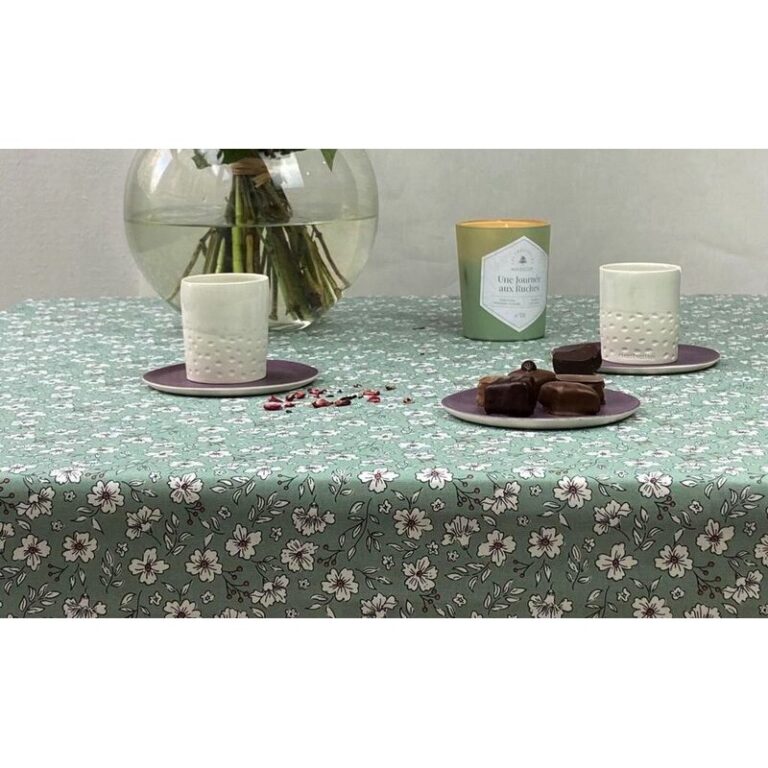 Fleur de Soleil - Serviettes Anémone Vert - Lot de 2