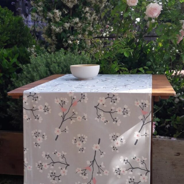 Fleur de Soleil - Serviettes Cerisier Gris Rose - Lot de 2