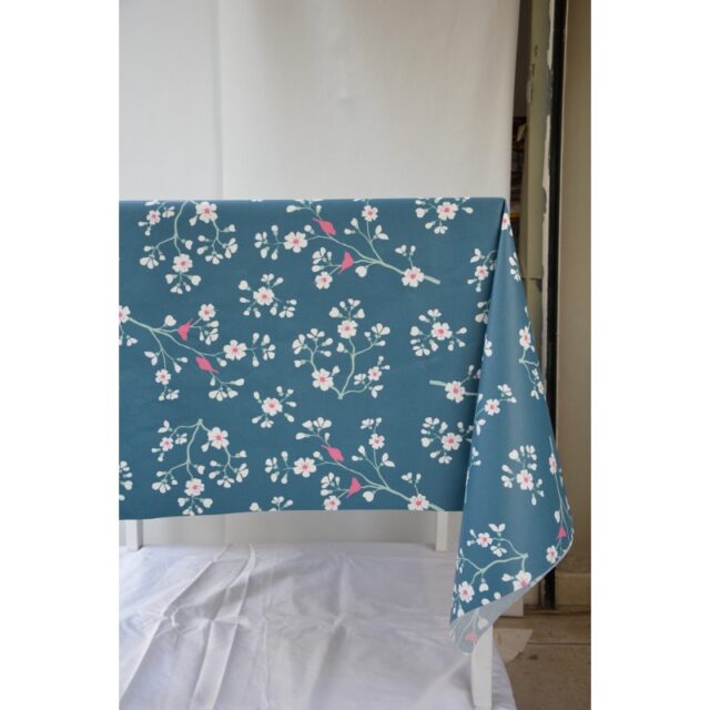 Fleur de Soleil - Serviettes de table Cerisier pétrole - Lot de 2