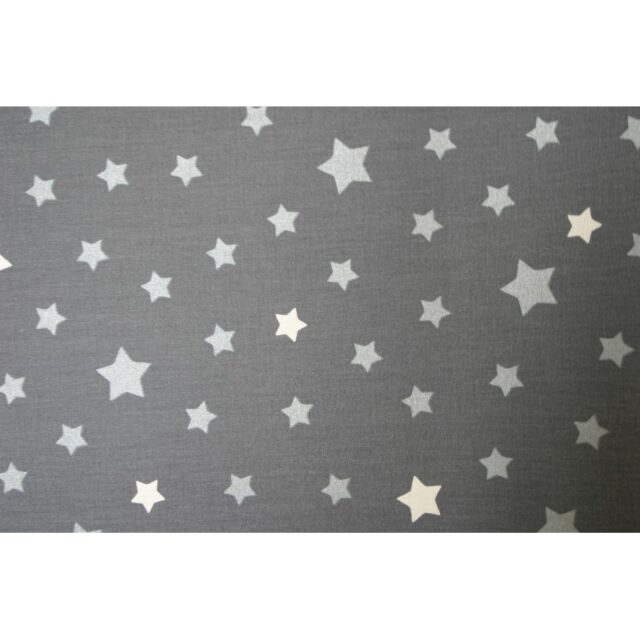 Fleur de Soleil - Serviettes de table Etoiles gris argent - Lot de 2