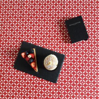 Fleur de Soleil - Serviettes de table Mosaïque Rouge  Lot de 2