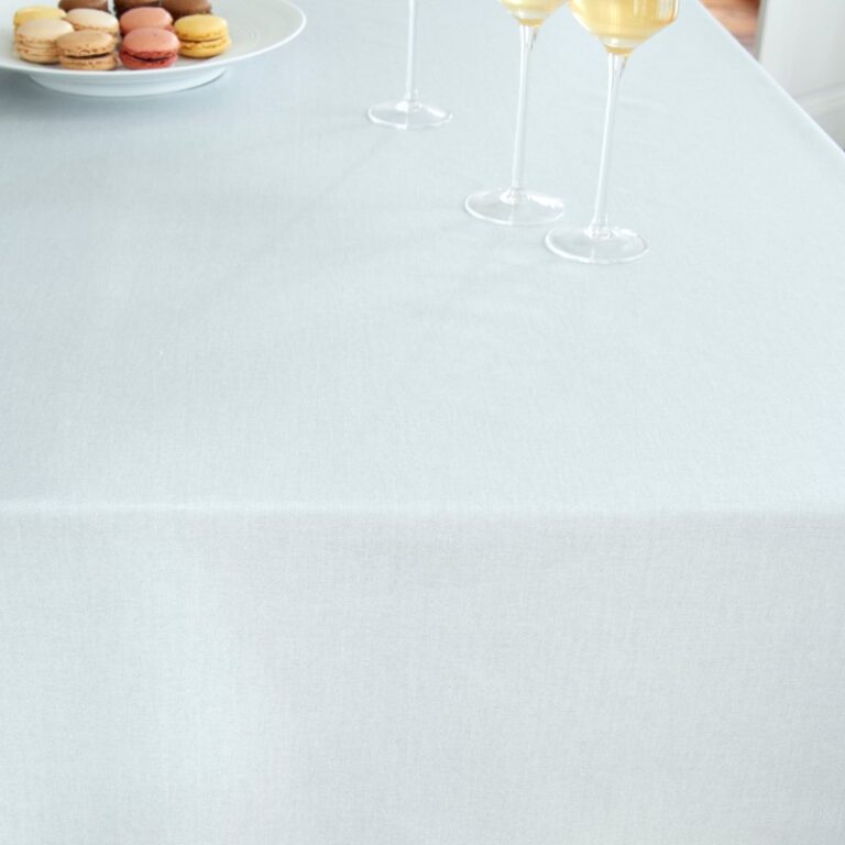 Fleur de Soleil - Serviettes de table Unies gris pastel - Lot de 2