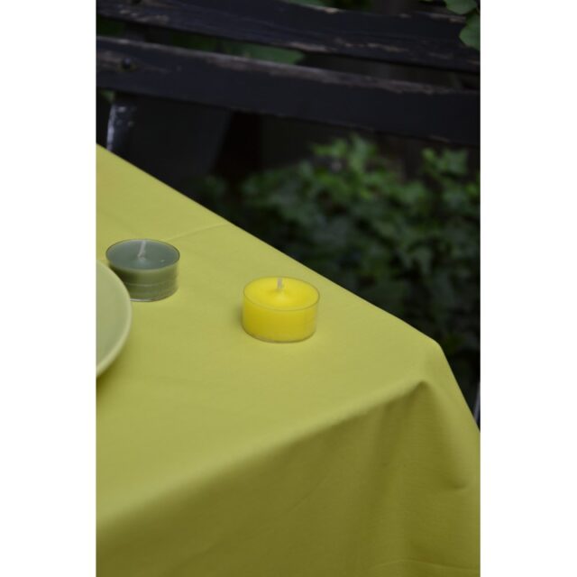 Fleur de Soleil - Serviettes de table Unies vert anis - Lot de 2