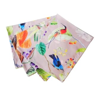 Fleur de Soleil - Serviettes Oiseaux  Lot de 2