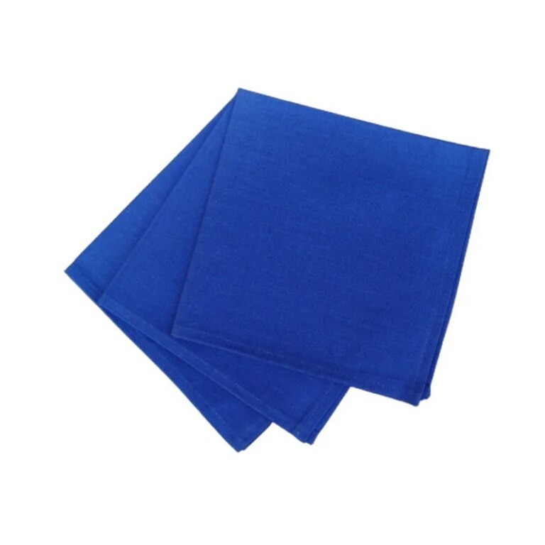 Fleur de Soleil - Serviettes de table bleu roi - Lot de 2